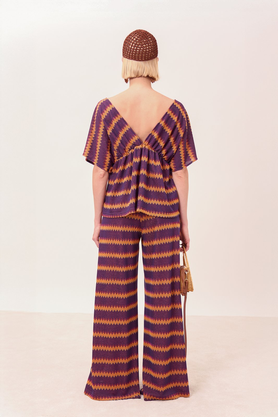 PANTALONE PALOMA CHEVRON CIPOLLA
