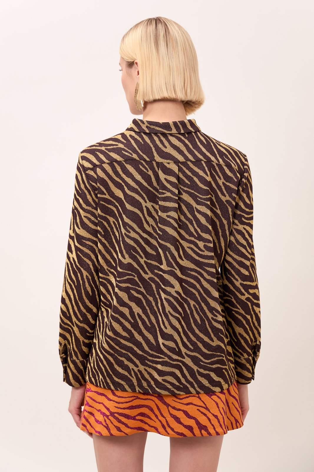 CAMICIA MILOS ZEBRA MARRONE