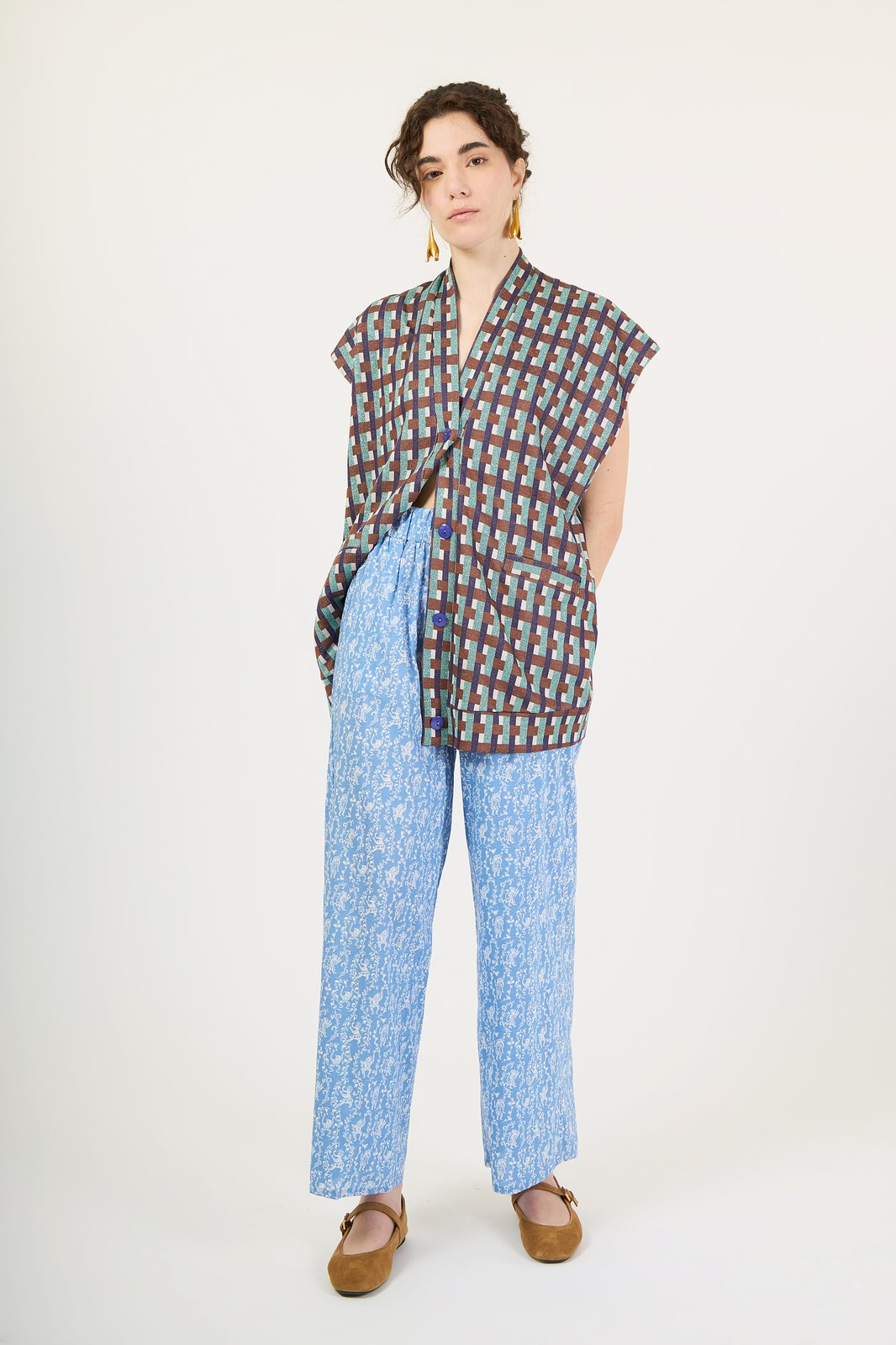 PANTALONE PERÙ ORIENT AZZURRO €187 - 50%