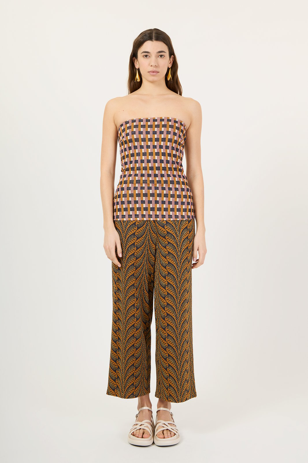 TOP MORENA GEOMETRIC ROSA