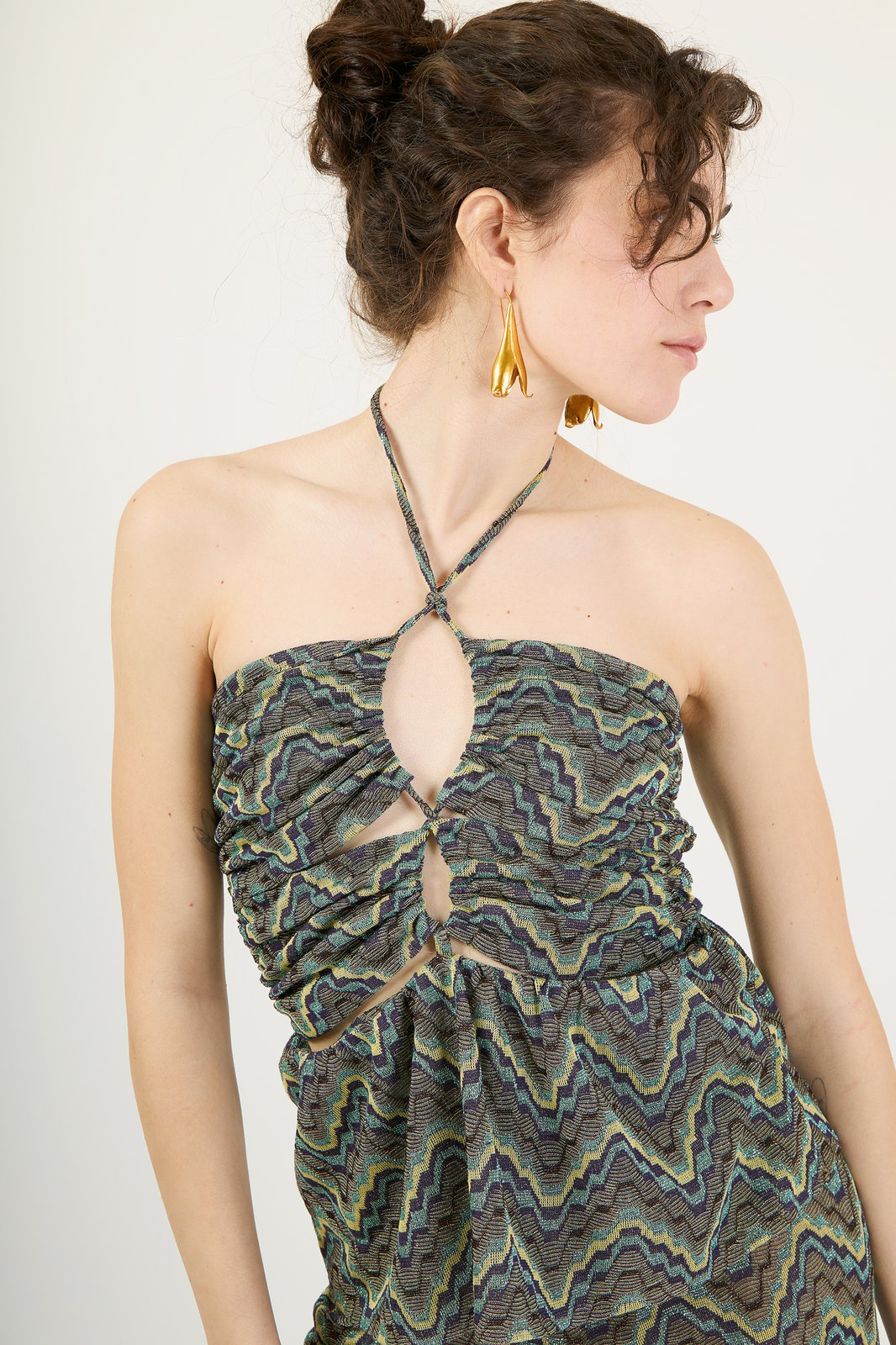 TOP MIRTILLA DOUBLE ZIG GIALLO