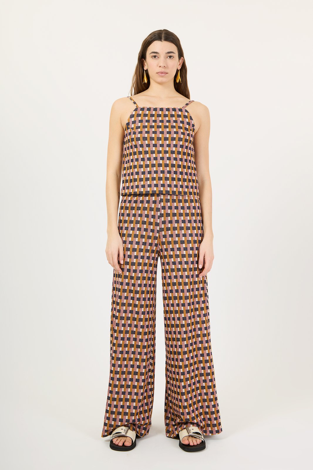 TOP MANILA GEOMETRIC ROSA