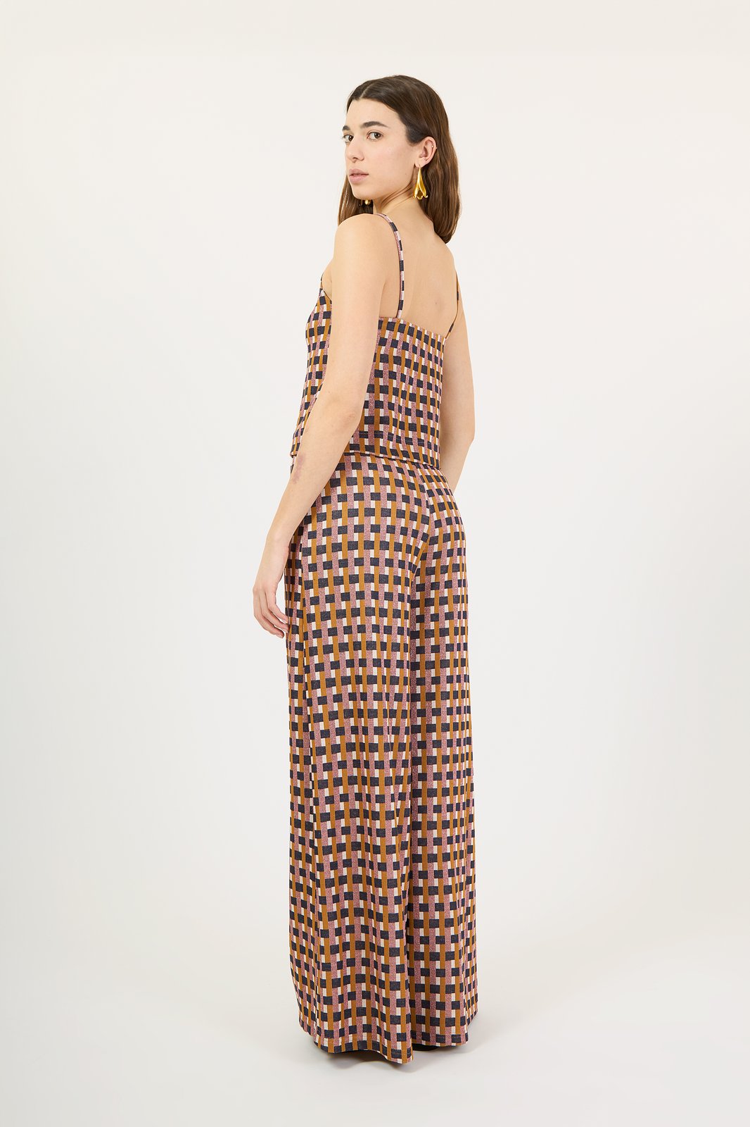 TOP MANILA GEOMETRIC ROSA