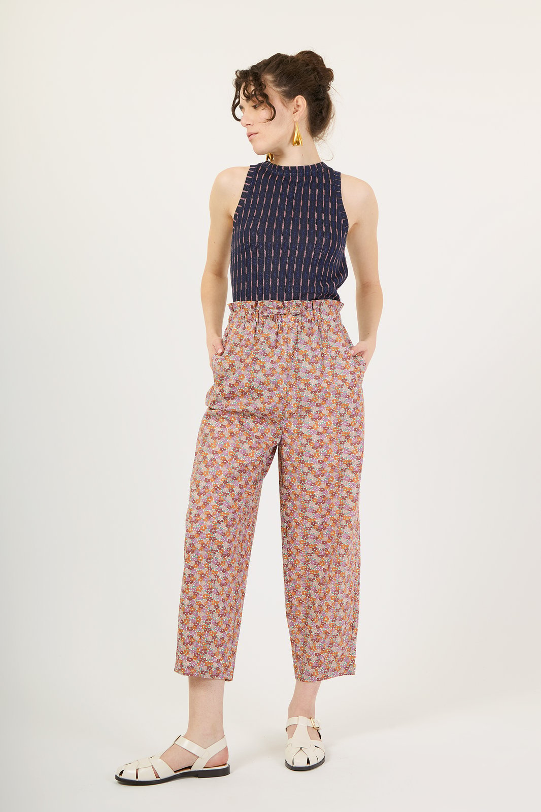 PANTALONE PASCAL FIORE MARRONE €193 - 50%
