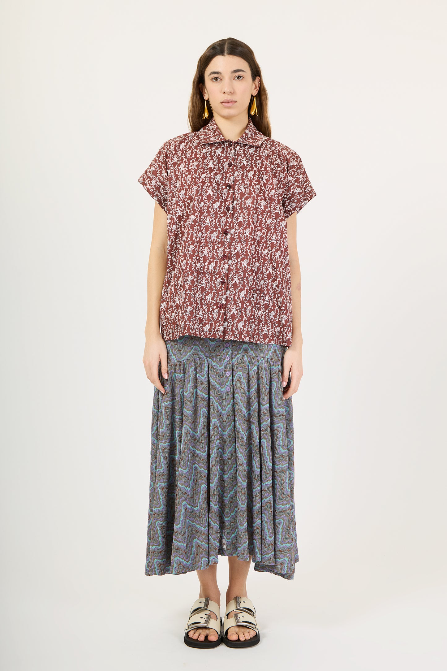 CAMICIA MESSICO ORIENT MARRONE €187 - 50%