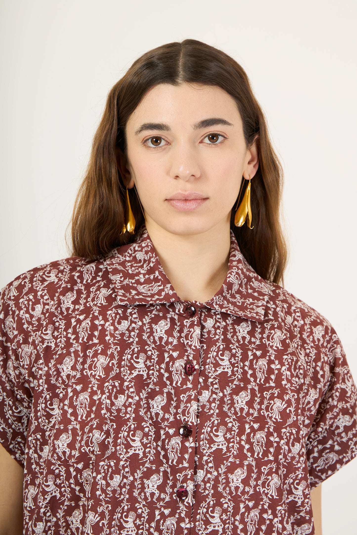 CAMICIA MESSICO ORIENT MARRONE €187 - 50%