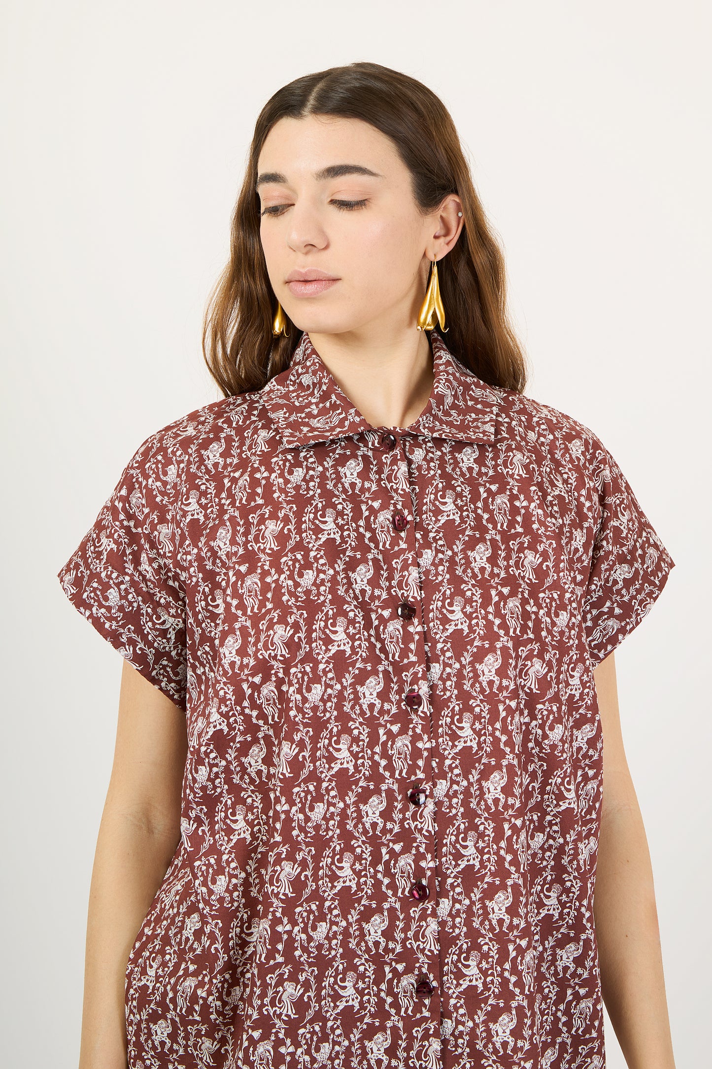 CAMICIA MESSICO ORIENT MARRONE €187 - 50%