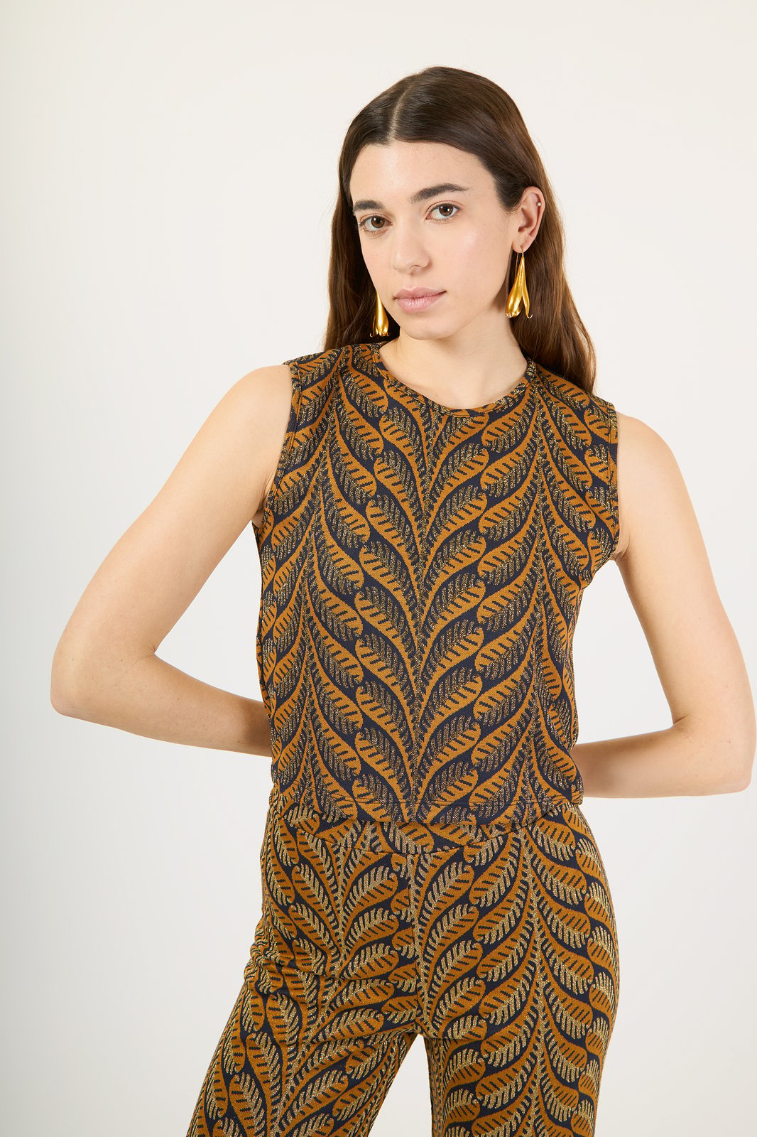 TOP MEG LEAF COGNAC €137 - 50%