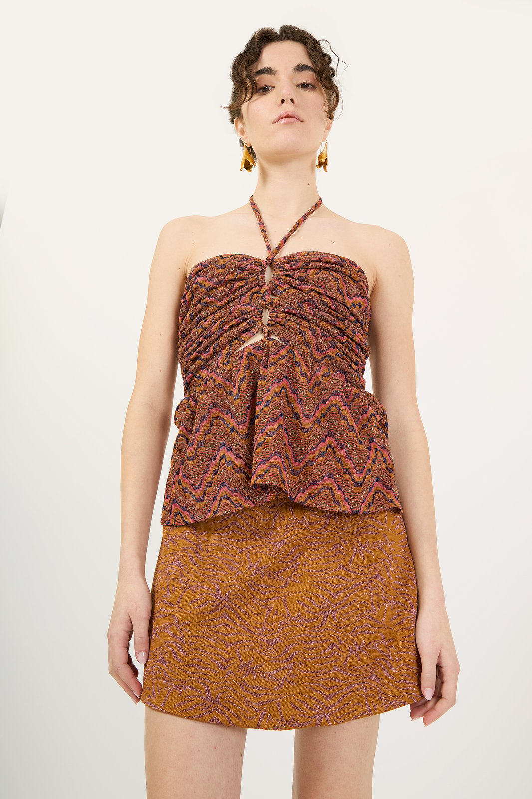 TOP MIRTILLA DOUBLE ZIG CORALLO