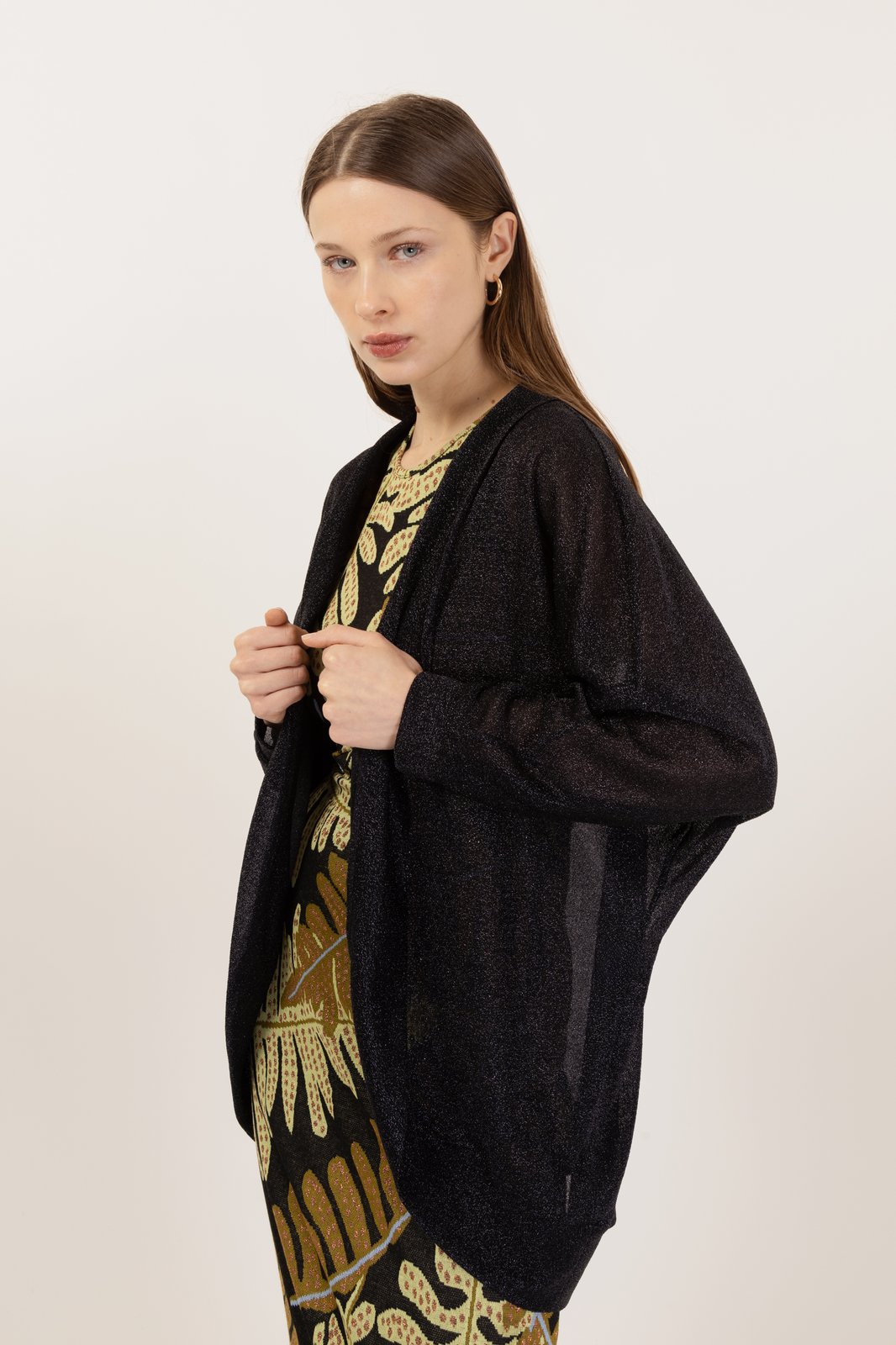 CARDIGAN MALDIVE LUREX NERO €157 -50%
