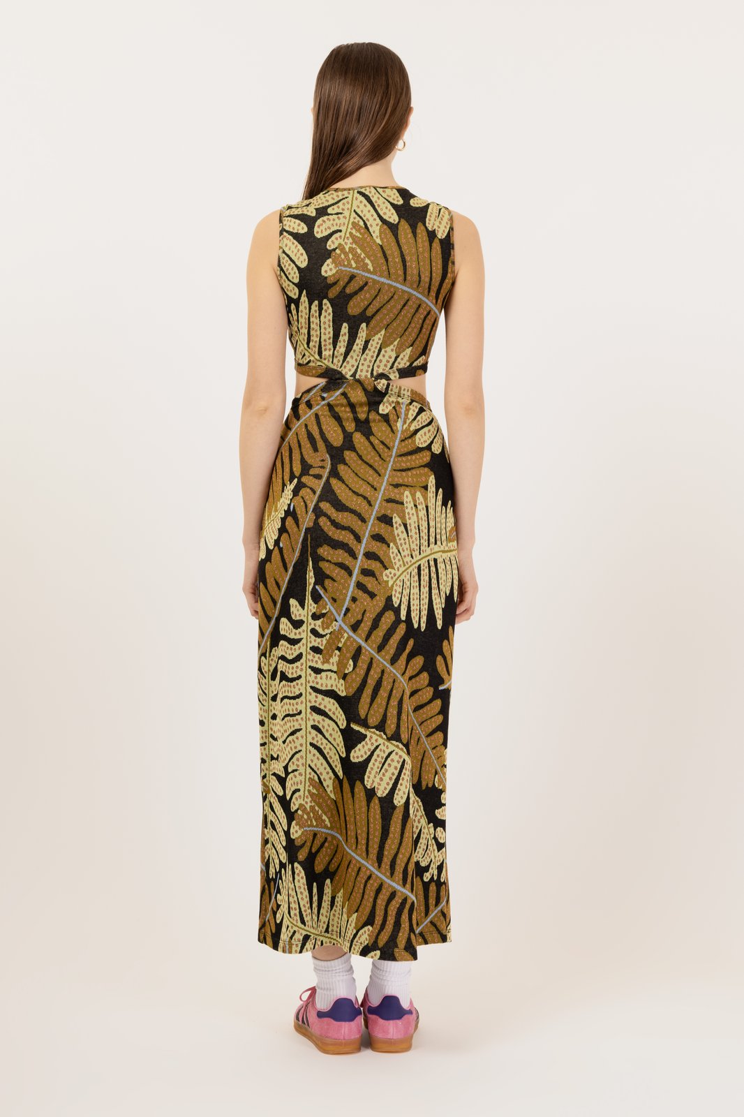 AZERBAIJAN MONSTERA BLACK DRESS