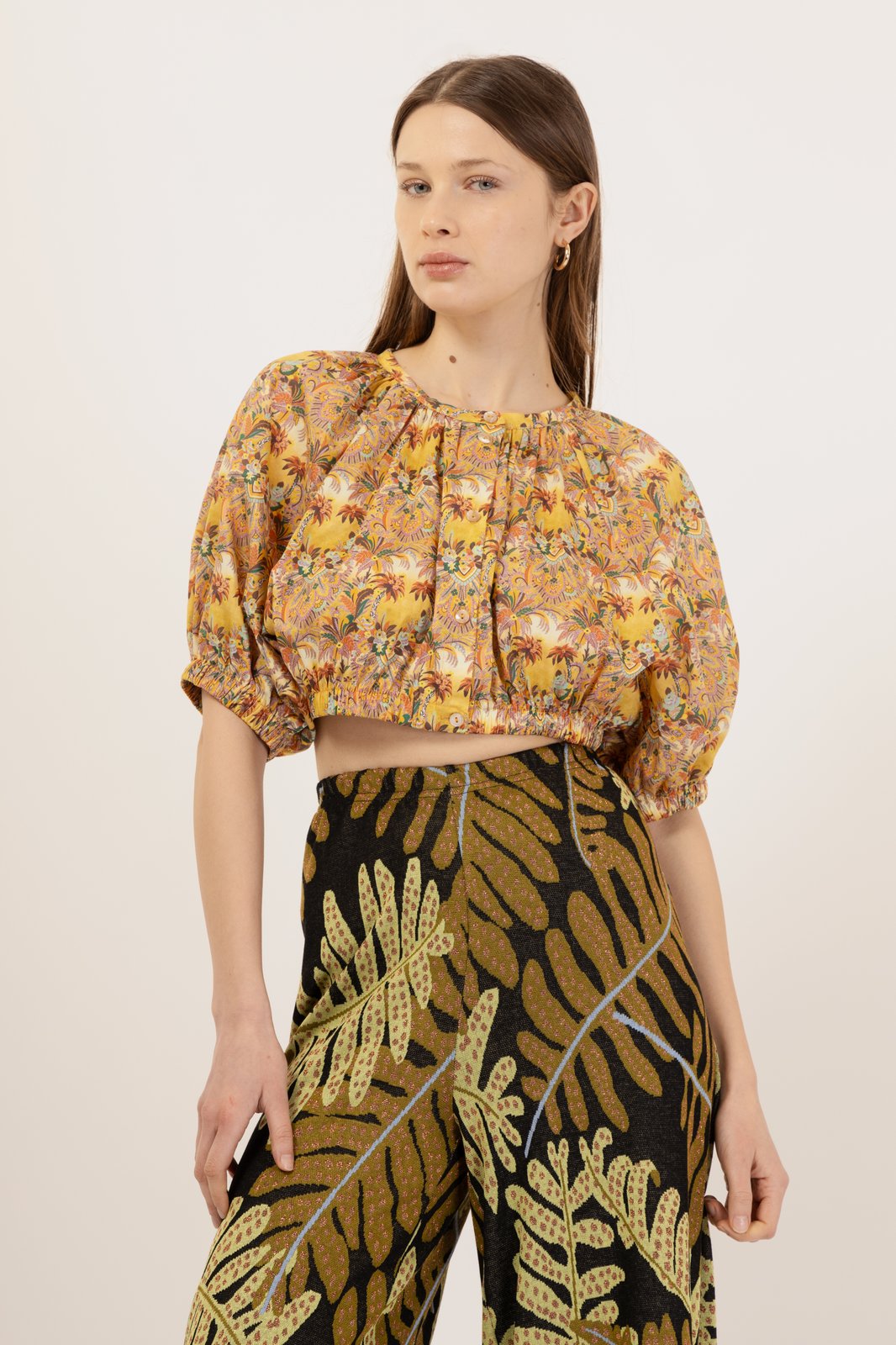 CAMICIA MATERA PARADISE GIALLO €180 -50%