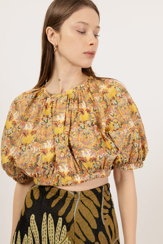CAMICIA MATERA PARADISE GIALLO €180 -50%