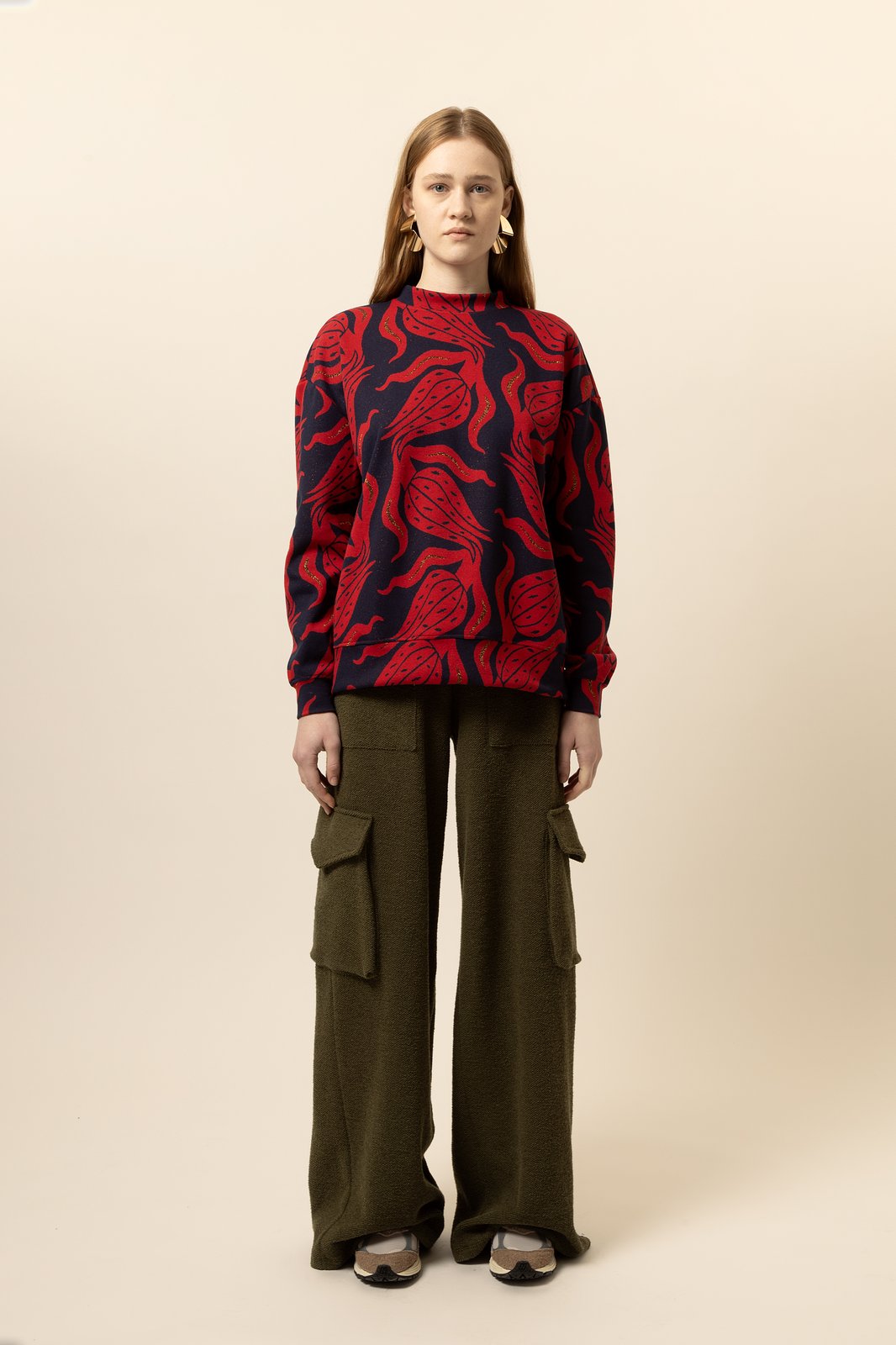 PANTALONE PITTORE ORIANA MILITARE €213 -50%