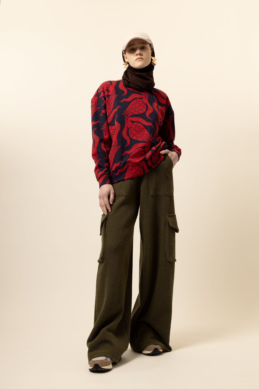 PANTALONE PITTORE ORIANA MILITARE €213 -50%