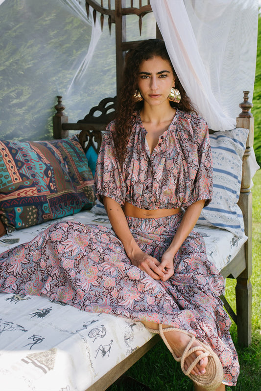 GONNA GIACARTA FLORAL ROSA €229 - 50%