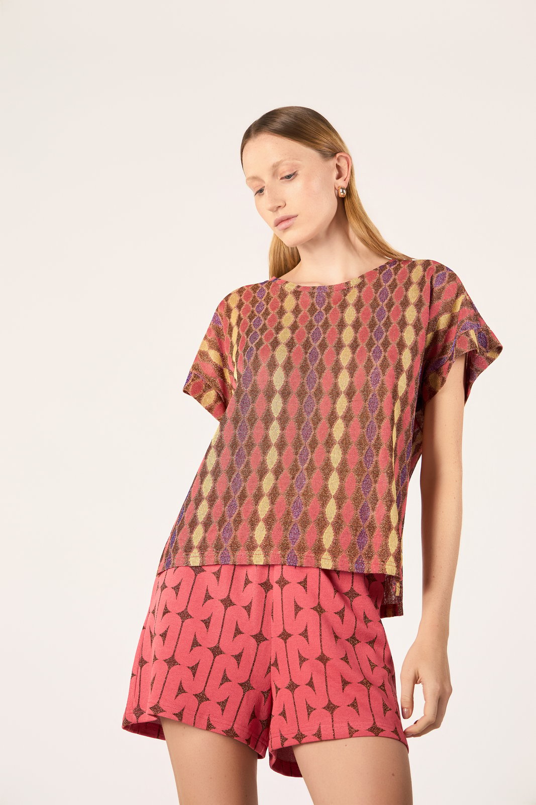 MALIA CREW NECK T-SHIRT COPPER TONES