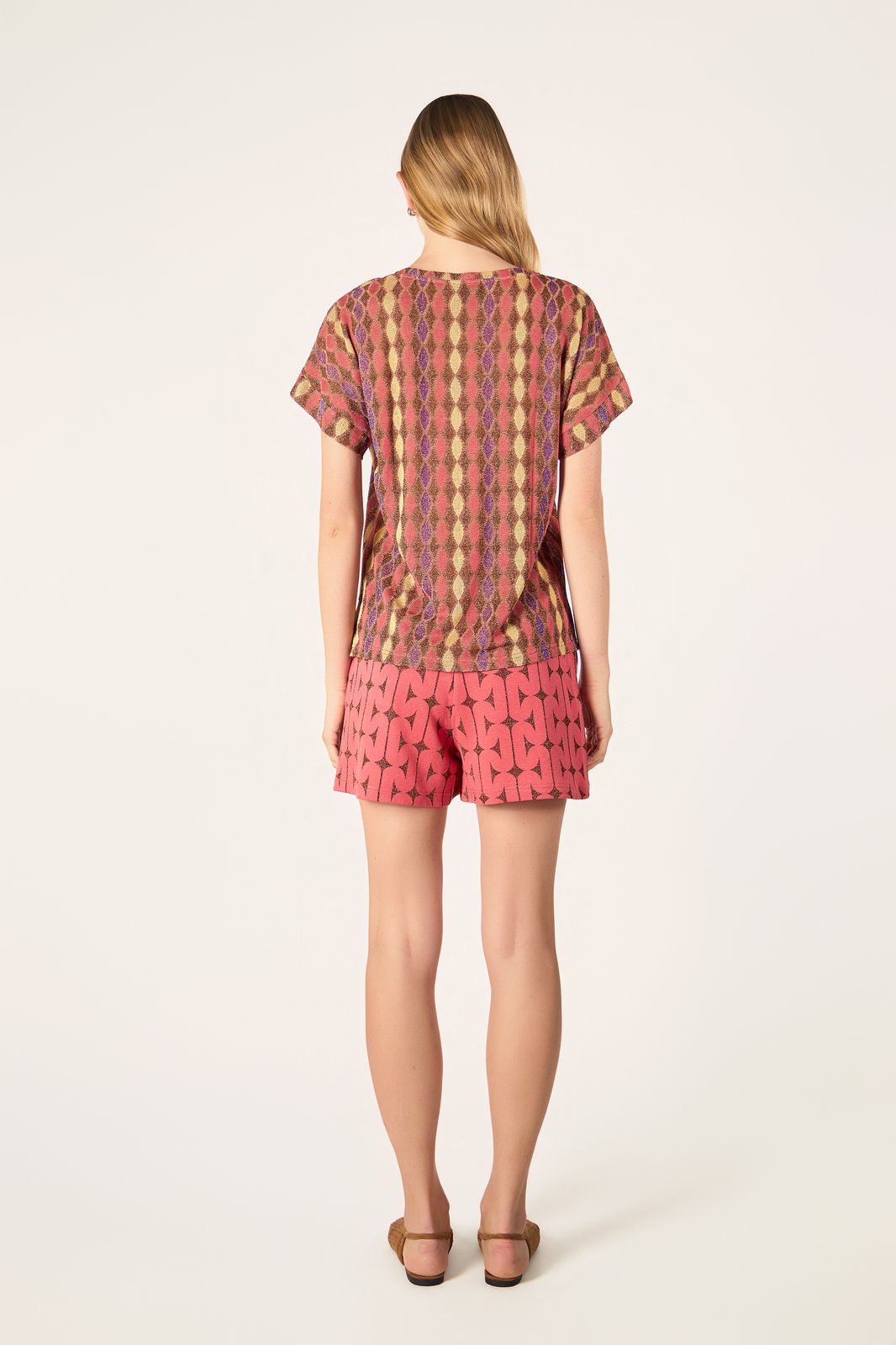 MALIA CREW NECK T-SHIRT COPPER TONES