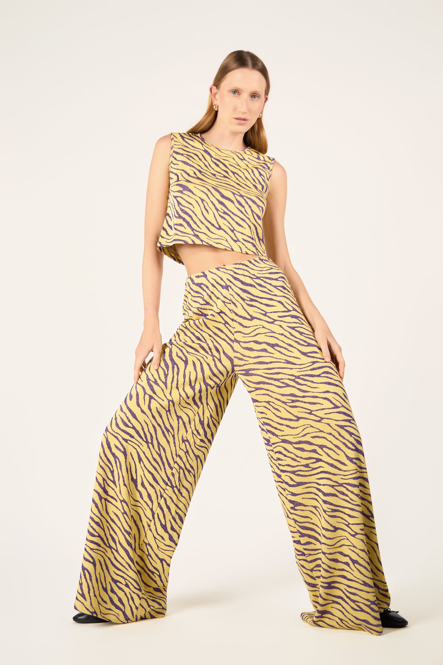 PANTALONE PALOMA ZEBRA GIALLO