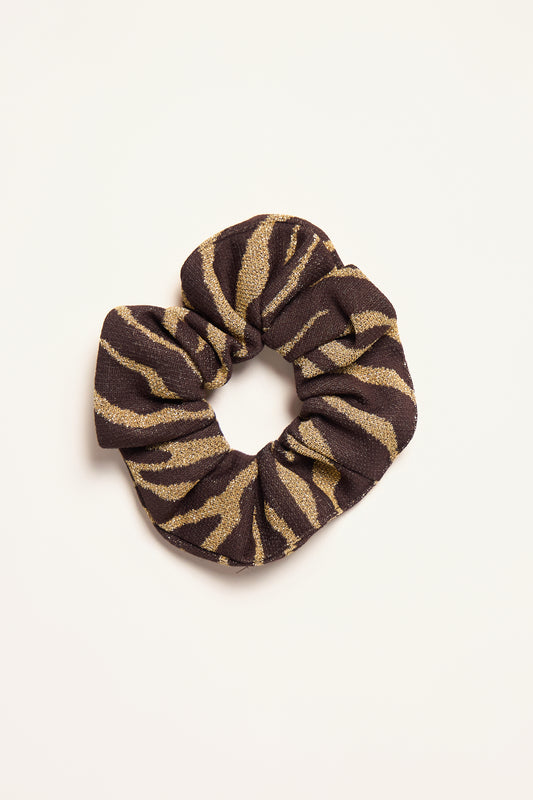 SCRUNCHIES ZEBRA MARRONE