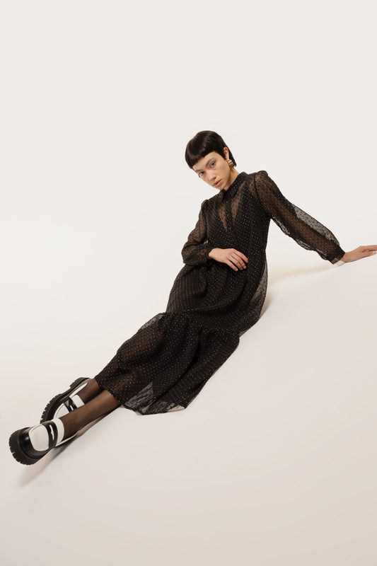 ABITO ALGERI PLUMETY NERO €240 - 50%