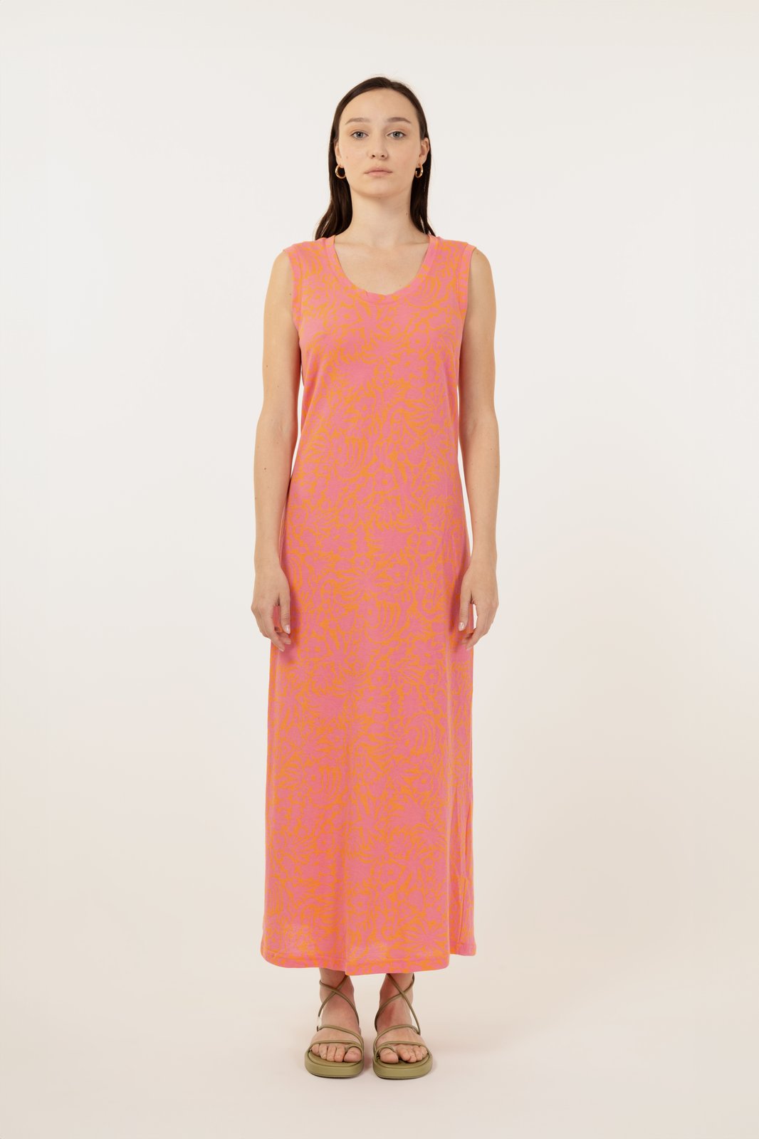 DRESS AMANTEA EXOTIC MELON/FLAMINGO