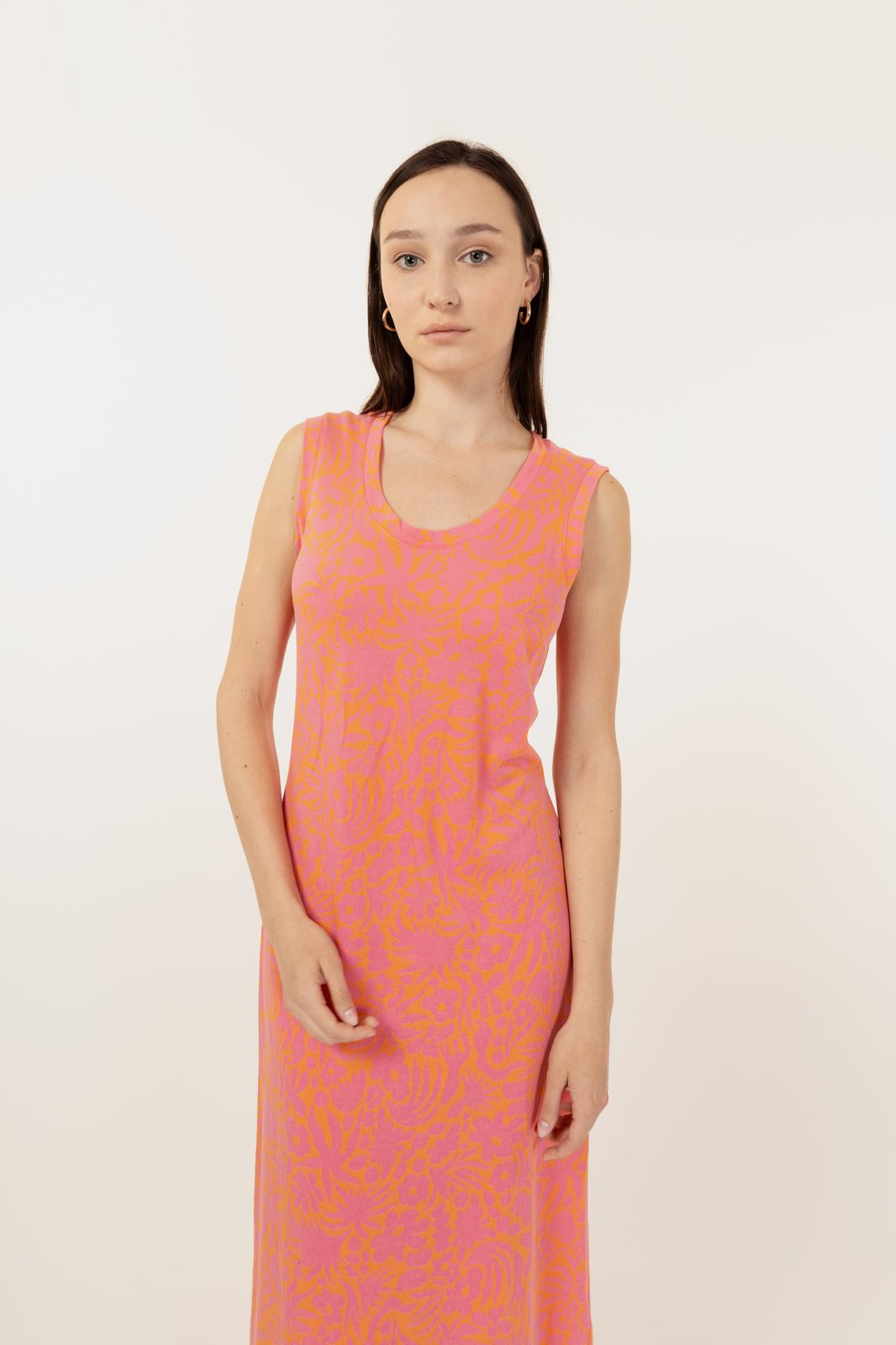 DRESS AMANTEA EXOTIC MELON/FLAMINGO