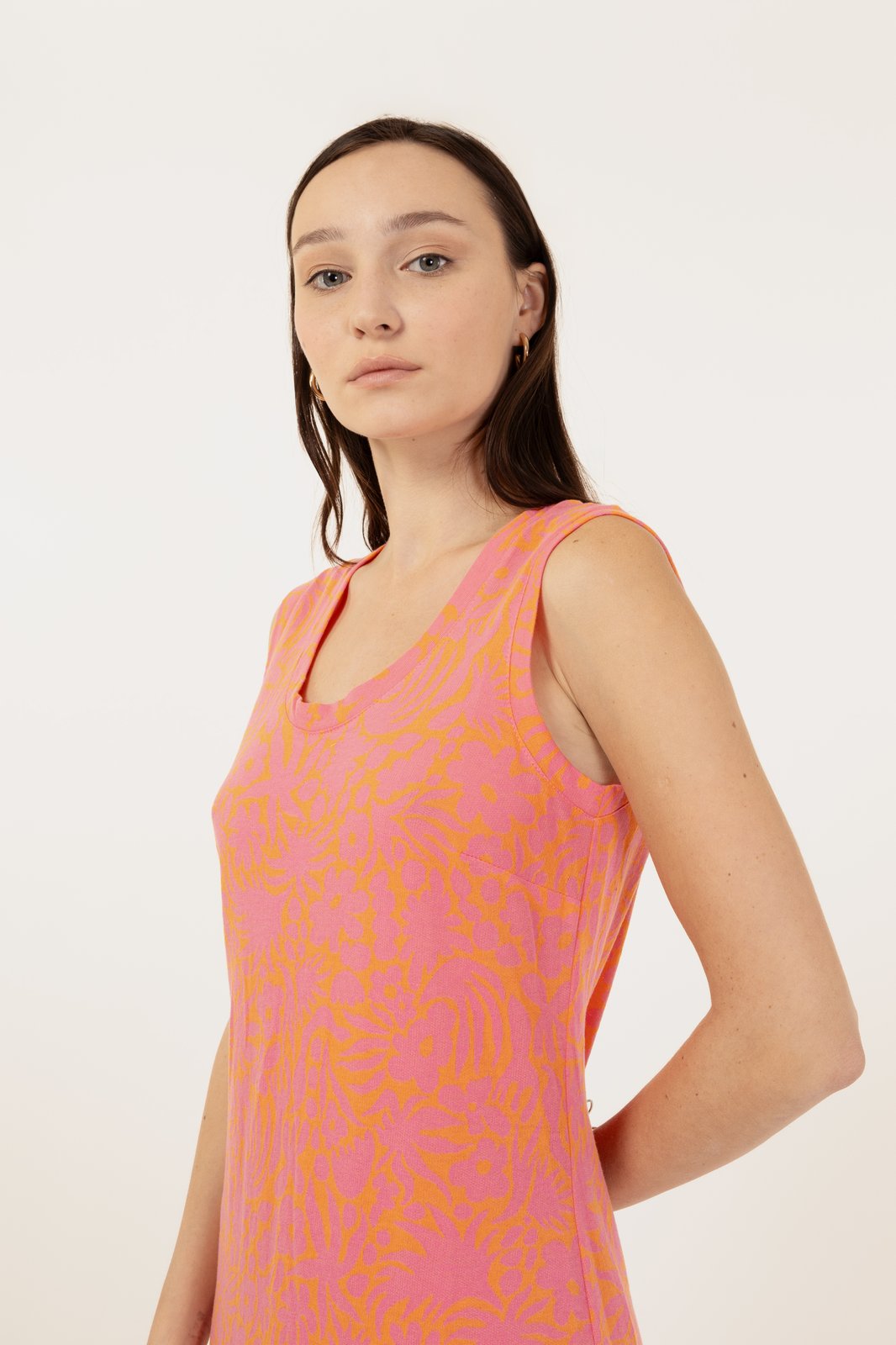 DRESS AMANTEA EXOTIC MELON/FLAMINGO