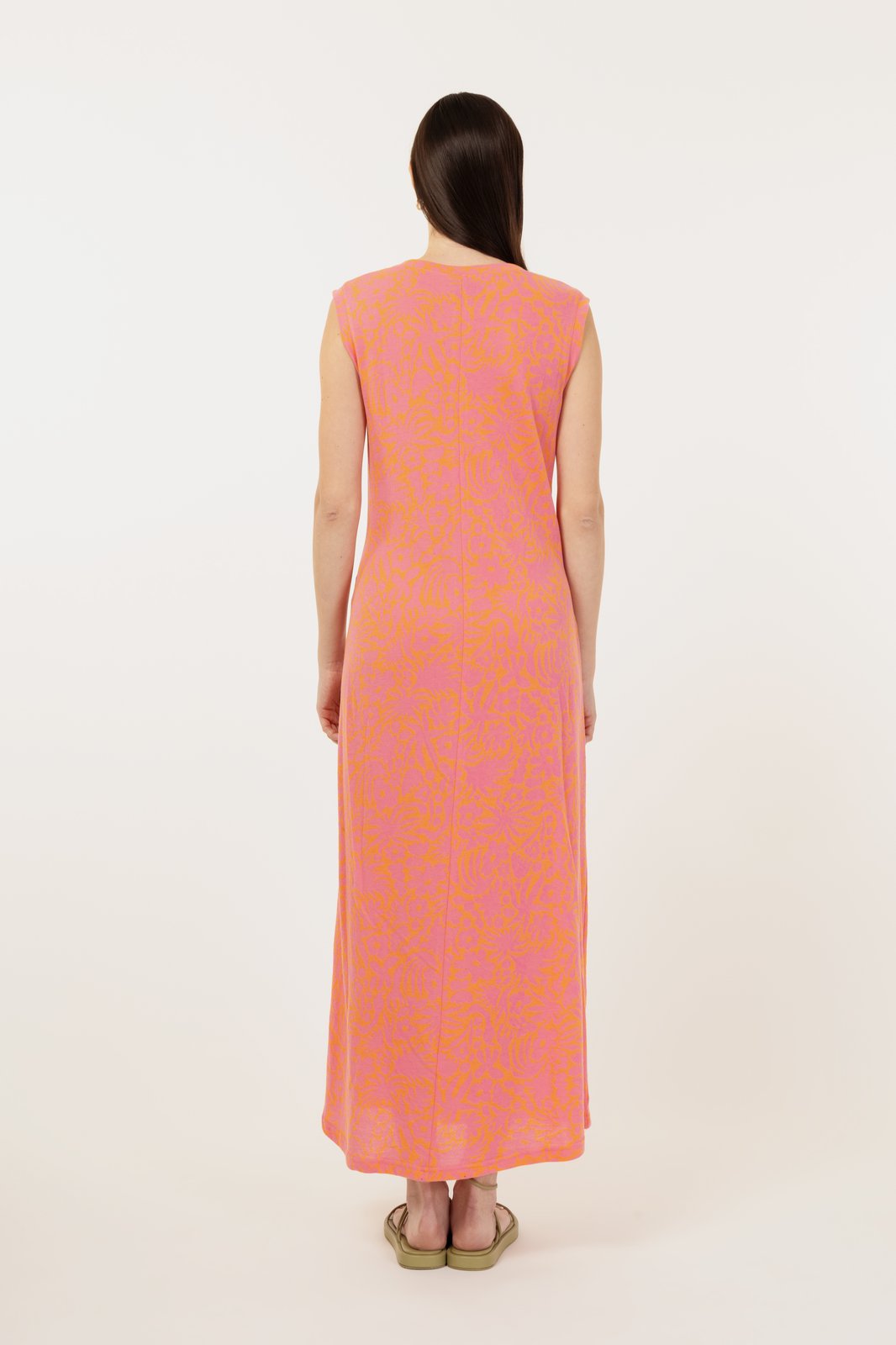 DRESS AMANTEA EXOTIC MELON/FLAMINGO