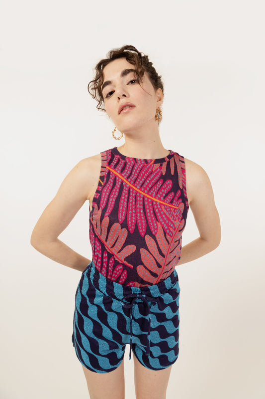 SHORT SIRACUSA WAVE BLU
