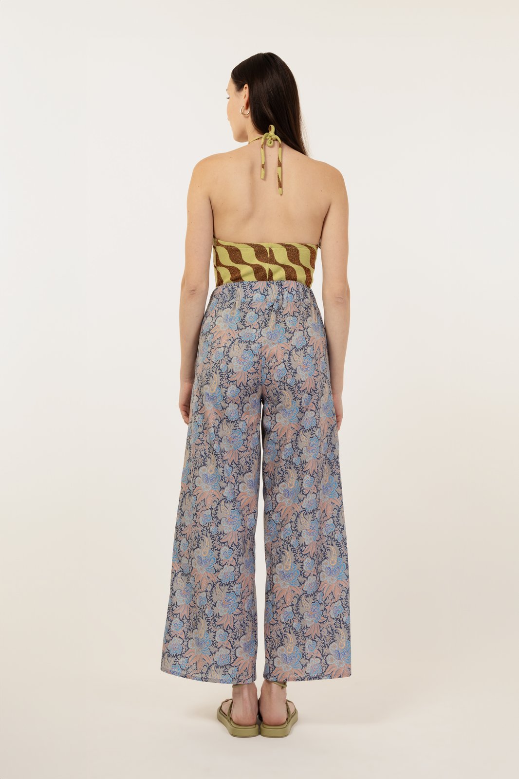 PERU BLUE FLORAL TROUSERS