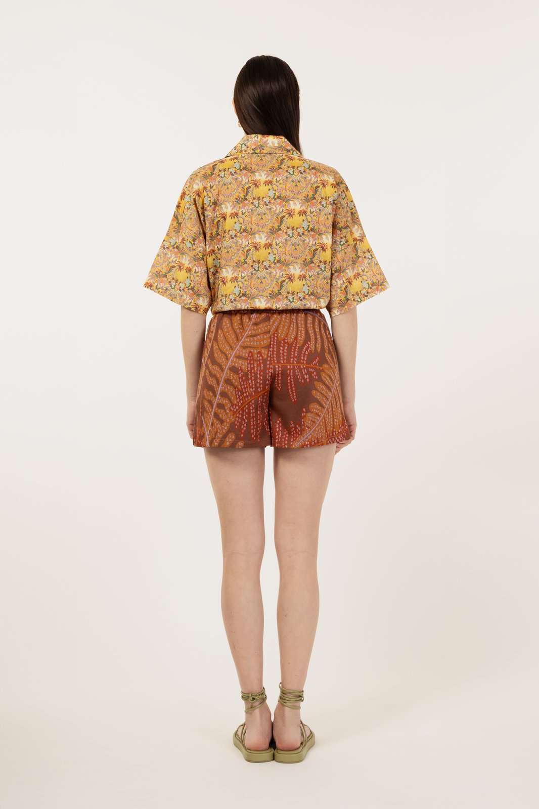 SHORTS SYRACUSE MONSTERA WALNUT