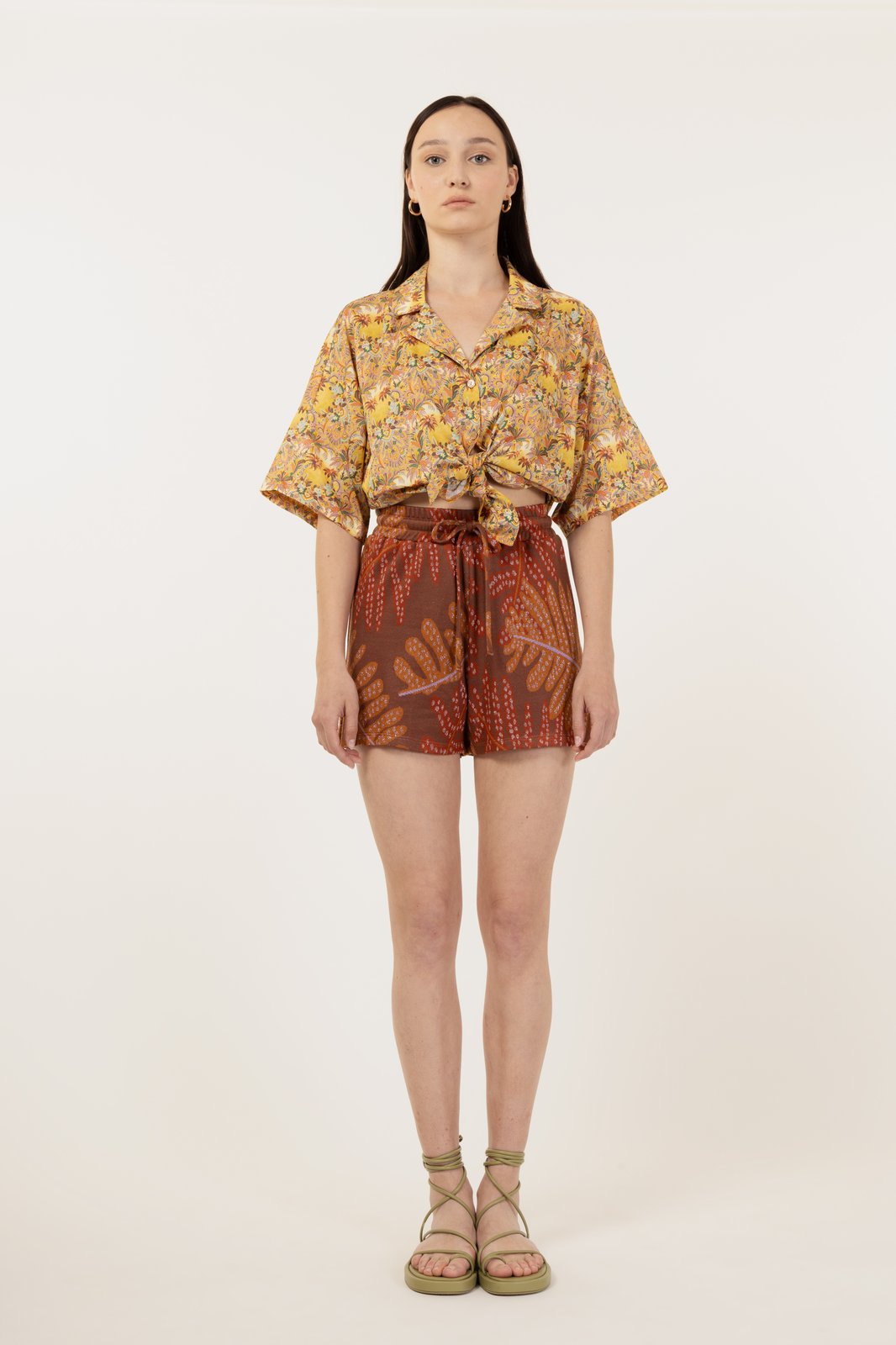 SHORTS SYRACUSE MONSTERA WALNUT