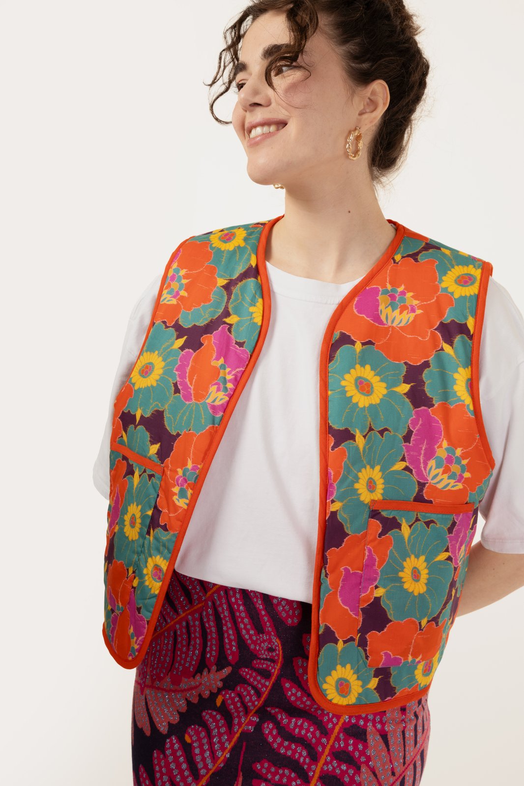 GILET CANDY GIAMAICA ARANCIO + ANEMONE PRUGNA €199 - 50%