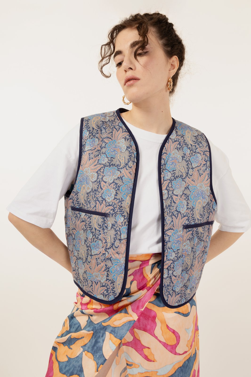GILET CANDY WAVE BLU + FLORAL BLU €199 - 50%