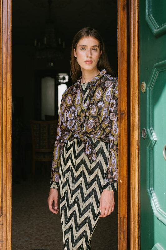 CAMICIA MABEL CACHEMIRE NERO €167 - 50%