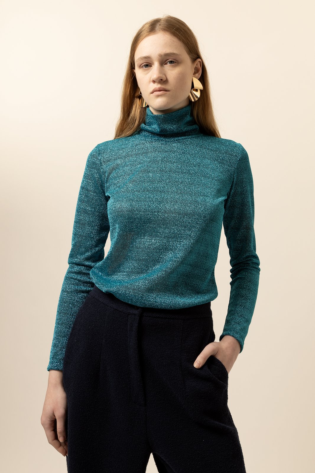PANTALONE PORTORICO ORIANA BLU €186 -50%