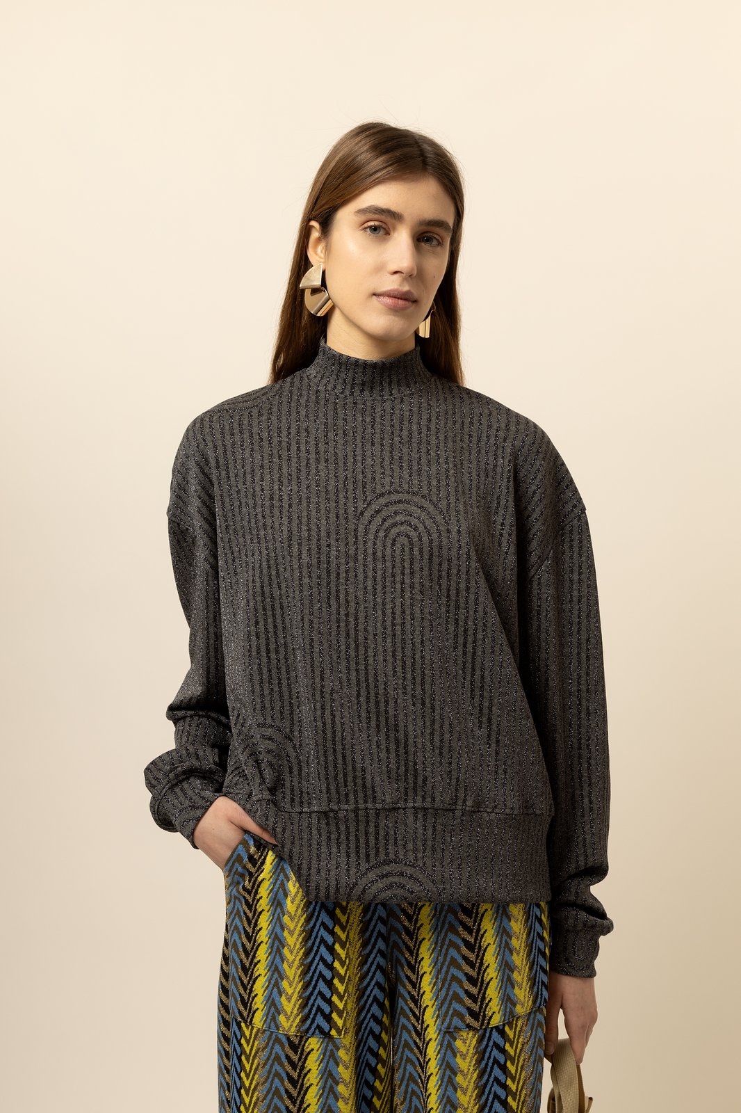 MAGLIA MOZAMBICO CIRCLE DANCE GRIGIO €159 -50%