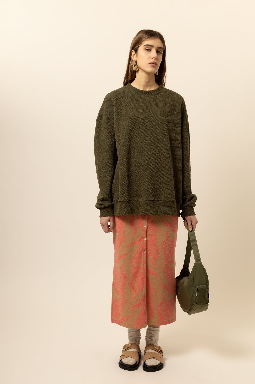 MAGLIA MELODIE ORIANA MILITARE €186 -50%