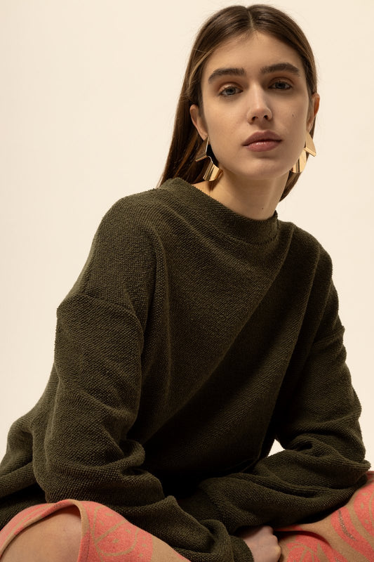 MAGLIA MELODIE ORIANA MILITARE €186 -50%