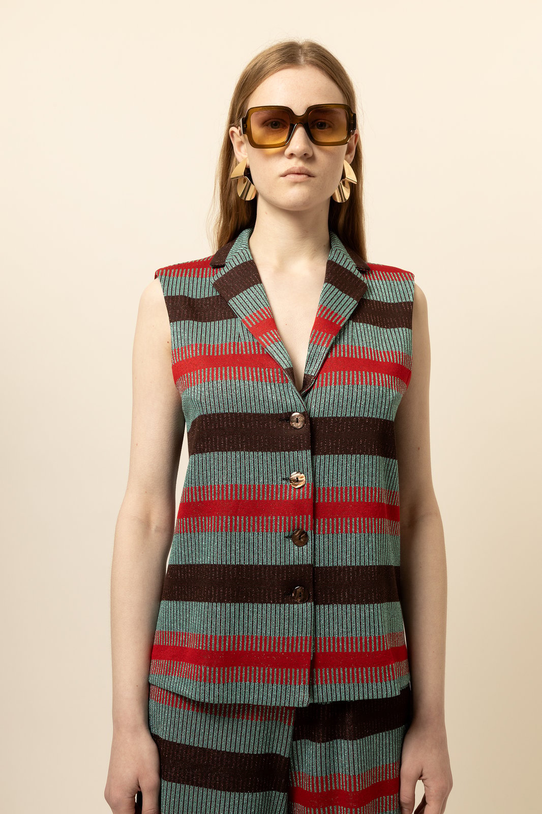 GILET CASSIOPEA NAVAJO ROSSO €175 -50%